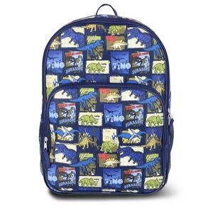 Blue Dinosaur Patchwork Backpack